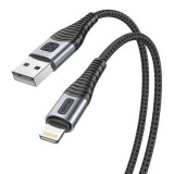 Vipfan X10 USB-A - Lightning kábel 3A, 1,2m fekete (CB-X10LT) (CB-X10LT) - Adatkábel