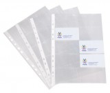 Viquel Névjegytartó genotherm, lefűzhető, A4, 100 mikron, víztiszta, 20 férőhelyes, 10 DARAB