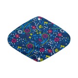 Virág mintás sötétkék mosható betét L méretben