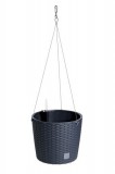 Virágcserép Prosperplast RATO ROUND W 25,6 cm felfüggeszthető, antracit színben