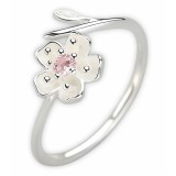 Virágos gyűrű cirkónia kővel