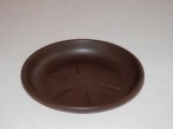 Virágtartó alátét, 29 cm, barna műanyag (366-1)