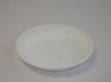 Virágtartó alátét, 29 cm, fehér műanyag (366-1)