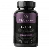 VitalHarmony L-Lizin Kapszula (90 db – 600 mg) – Esszenciális aminosav-kiegészítő az immunrendszer és a bőr védelmére
