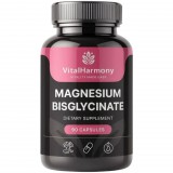 VitalHarmony Magnézium-Biszglicinát kapszula (90 db) – Prémium, gyomorbarát magnézium extra magas felszívódással