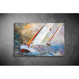 Vitorlásverseny Vászonkép 012 fes-012