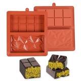 VIVA Dubai táblás csokoládé szilikon négyzet és gyémánt forma