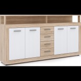 Vivaldi Meble XXL 4D4S komód, sonoma tölgy dekor, fehér (WIP000389)