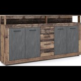 Vivaldi XXL 4D4S komód, sötét tölgy dekor (WM-SBL190000ODMG3W113)