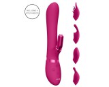 Vive Chou - akkus, cserélhető fejes csiklókaros vibrátor (pink)