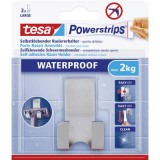 Vízálló fali borotva tartó, fém, Tesa Powerstrips 59709, 1 db (59709)