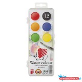 Vízfesték készlet, 12db-os, 30mm, festékgombokkal Süni Ico