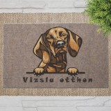 Vizsla kutyás lábtörlő barna háttérrel (60 x 40 x 0,2 cm)
