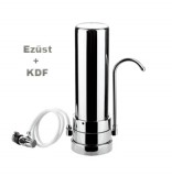 VM Inox asztali víztisztító EZÜST + KDF  "4in1" szűrőbetéttel