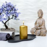 Vog Und Arths Gyertya - arany, illatmentes - 130 g (58807B)