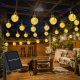 VOLTRONIC Napelemes fényfüzér 12 m 100 LED meleg fehér kültéri világítás vízálló karácsonyi dekoráció 8 üzemmódú napelemes világítás