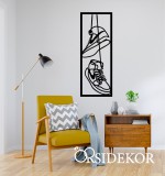 Vonalas Nike cipő falikép fából