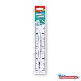 Vonalzó 20 cm, kétoldalt skálázott, fogantyús Keyroad