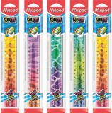 Vonalzó 20cm, műanyag, törhetetlen, Maped Twist'n Flex Decor Animals, többféle színben