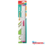 Vonalzó 30 cm, fém Keyroad Measure Clip vegyes színek