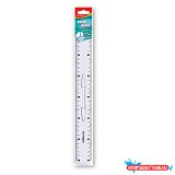 Vonalzó 30 cm, kétoldalt skálázott, fogantyús Keyroad