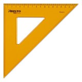 Vonalzó ARISTO Contrast háromszög 45 fokos 25 cm sárga