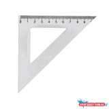 Vonalzó háromszög 45° 10.5 cm, műanyag