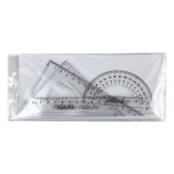 Vonalzókészlet NEBULO 15cm vonalzóval 4 darabos