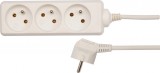 Vorel elektromos hosszabbító kábel, fehér, 3 földelt aljzat, 1,5 m