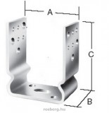 VORMANN oszloptalp csavarozható 141x60x125 mm tüzihorganyzott 71291