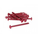 Vparts Eloxált alumínium burkolat csavar szett (12 db) - M5x50, piros
