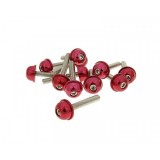 Vparts Eloxált alumínium fejű imbusz csavar szett - 12db, M5x30, piros