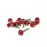 Vparts Eloxált alumínium fejű imbusz csavar szett - 12db, M6x20, piros