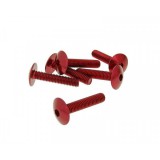 Vparts Imbuszfejű eloxált alumínium burkolat csavar szett (6 db) - M6x15, piros