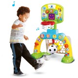 VTech Tanuló Játék Baba Sportközpont Kosárlabda Palánkkal és Focikapuval