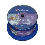 Verbatim DVD+R 16x Full Printable NO ID Cake (50) /43512/