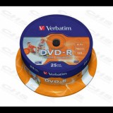 Verbatim DVD-R 4.7GB 16x DVD lemez nyomtatható 25db/henger (DVD-R 4.7 25db/henger) - Lemez