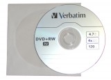Verbatim DVD+RW 4X Lemez - Papírtokban (10)