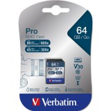 Verbatim Pro 64GB Class10 UHS-I SDXC memóriakártya