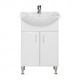 Vertex Bianca Plus 55 alsó szekrény mosdóval, magasfényű fehér színben