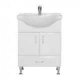 Vertex Bianca Plus 65 alsó szekrény mosdóval, magasfényű fehér színben