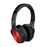 Vezetéknélküli bluetoothos fejhallgató piros 500mAh - 7729 V-TAC