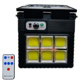 W783-6 Napelemes mozgásérzékelős hordozható COB LED reflektor – 60W + távirányító