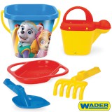 Wader: Mancs őrjárat vödrös homokozó szett, 5 részes