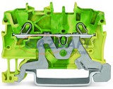 WAGO 2-vezetékes földelőkapocs zöld-sárga 2000-1207