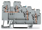WAGO 270-560 3 vezetékes érzékelő sorkapocs;Színes vezeték, bemenettel;2,5 mm²;szürke