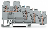 WAGO 270-570 4 vezetékes érzékelő sorkapocs;Színes vezeték, bemenettel;2,5 mm²;szürke