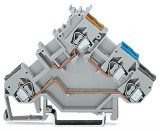 WAGO 280-560 3 vezetékes érzékelő sorkapocs;Színes vezeték, bemenettel;2,5 mm²;szürke