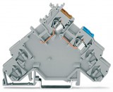 WAGO 280-584 4 vezetékes érzékelő betápsorkapocs;Színes vezeték, bemenettel;2,5 mm²;szürke