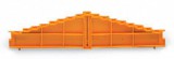WAGO 727-156 8 szintes sorkapocshoz véglap;jelölés: a-b-c-d-e-f-g-h--h-g-f-e-d-c-b-a;7,62 mm vastag;szürke